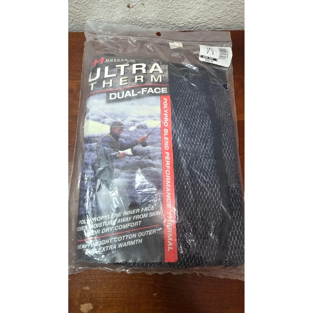 NEW J.E. Morgan Ultra Therm Dual-Face Thermal Pants Mens M Navy Base Layer